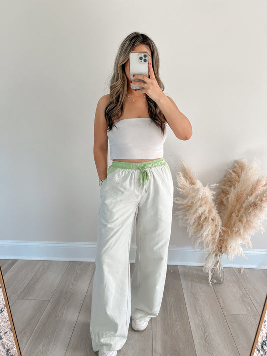 Lime Striped Pants