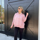 Rose Hooded Oversized Pullover