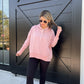 Rose Hooded Oversized Pullover