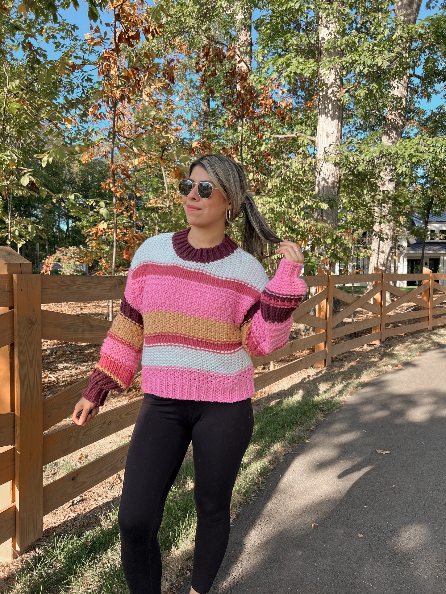 Fall Sunset Knit Sweater