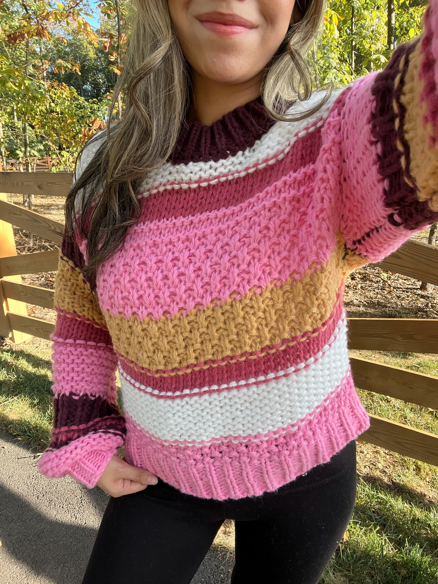 Fall Sunset Knit Sweater
