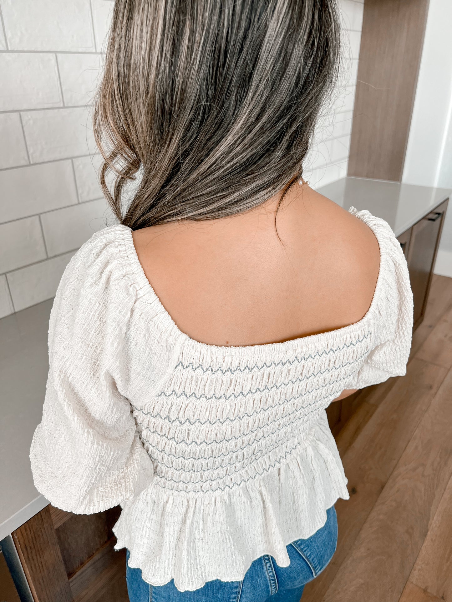 Seashell Peplum Top