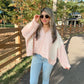 Pink Blooms Sweater