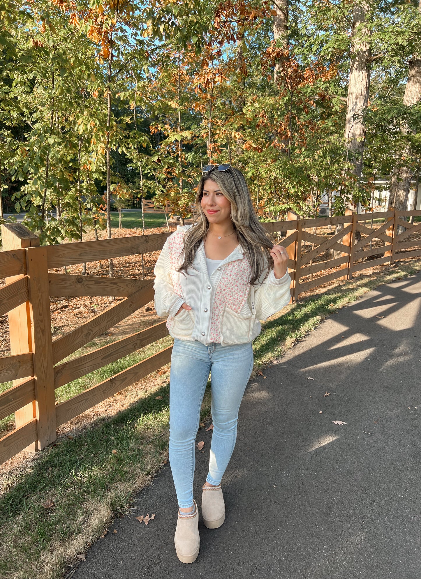 Fall Breeze Jacket - Cream Floral (Restock Pre-Order)