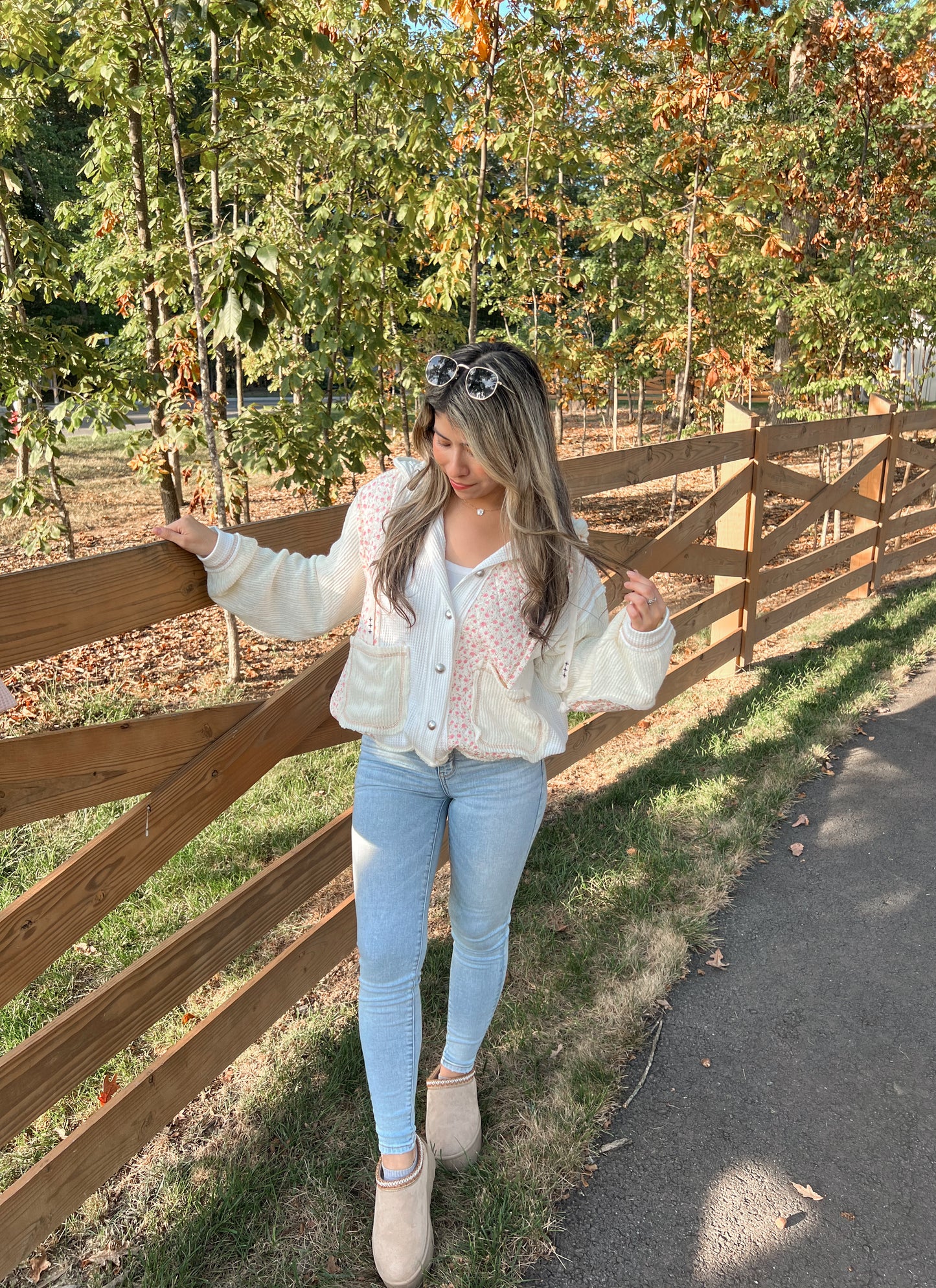 Fall Breeze Jacket - Cream Floral (Restock Pre-Order)
