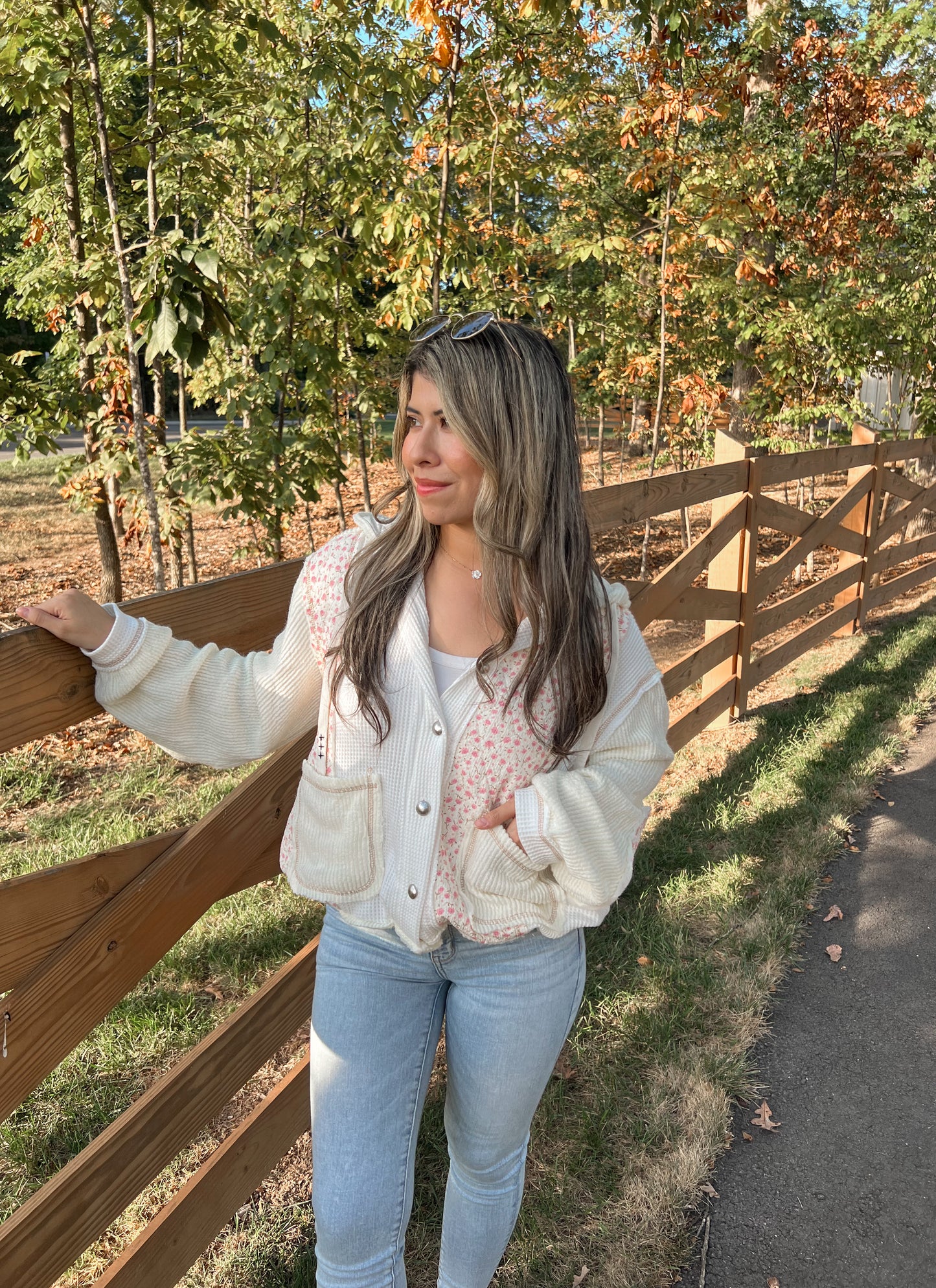 Fall Breeze Jacket - Cream Floral (Restock Pre-Order)