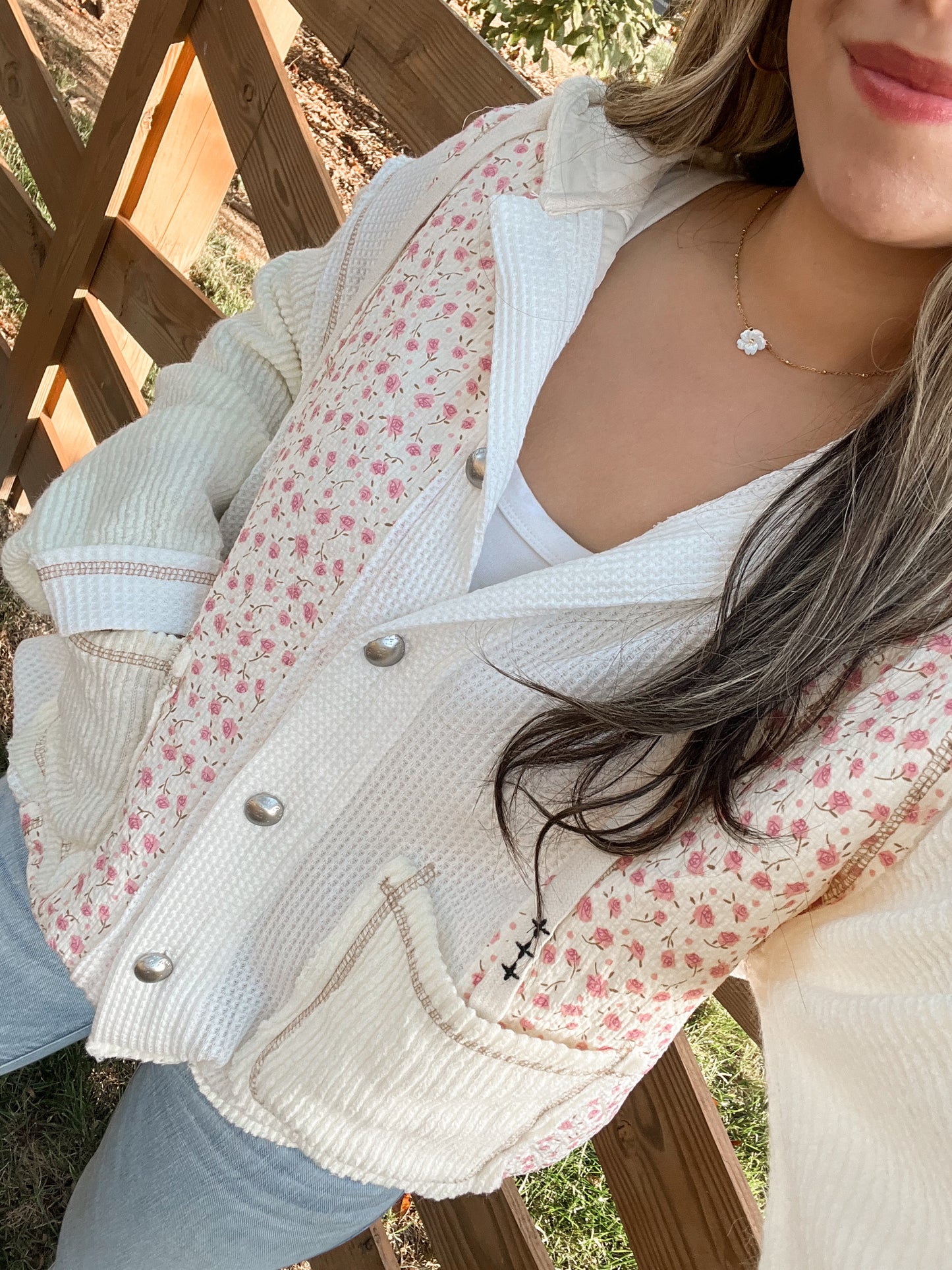 Fall Breeze Jacket - Cream Floral (Restock Pre-Order)