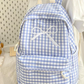 Bow Gingham Backpack (4 Colors)