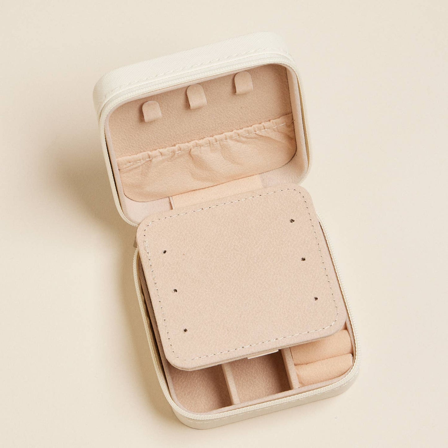 Stripe Bow Travel Jewelry Box