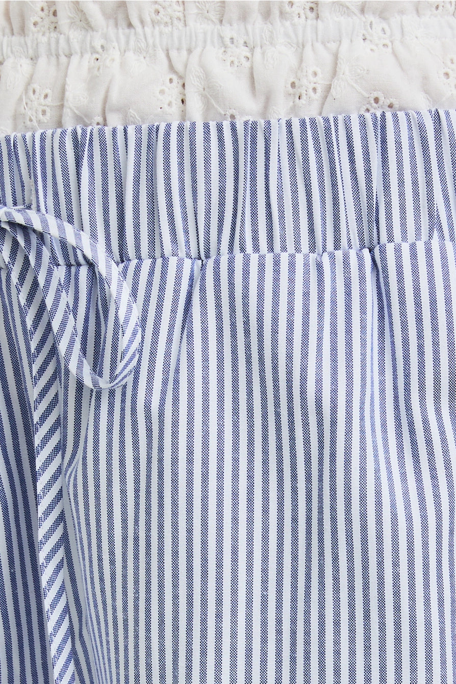 Coastal Eyelet Striped Pants
