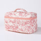 Floral Quilted Makeup Bag