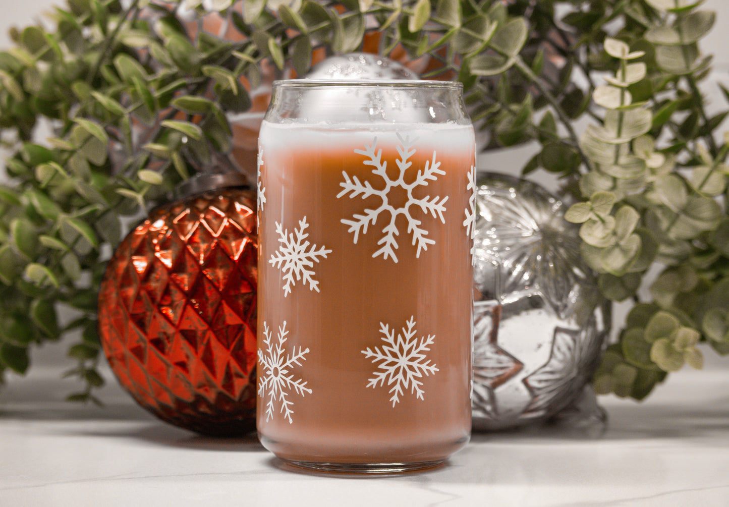 Snowflake Glass Cup